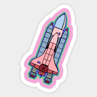 spaceship nasa Sticker